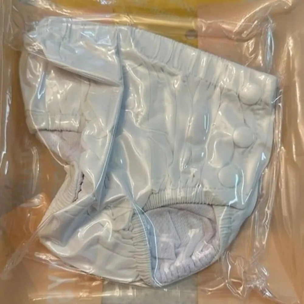 New Baby Swim Diaper Reusable Adjustable Snap Waterproof Pocket Light Blue New